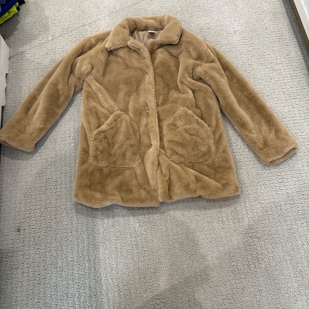 Nordstrom Beige Faux Fur Coat